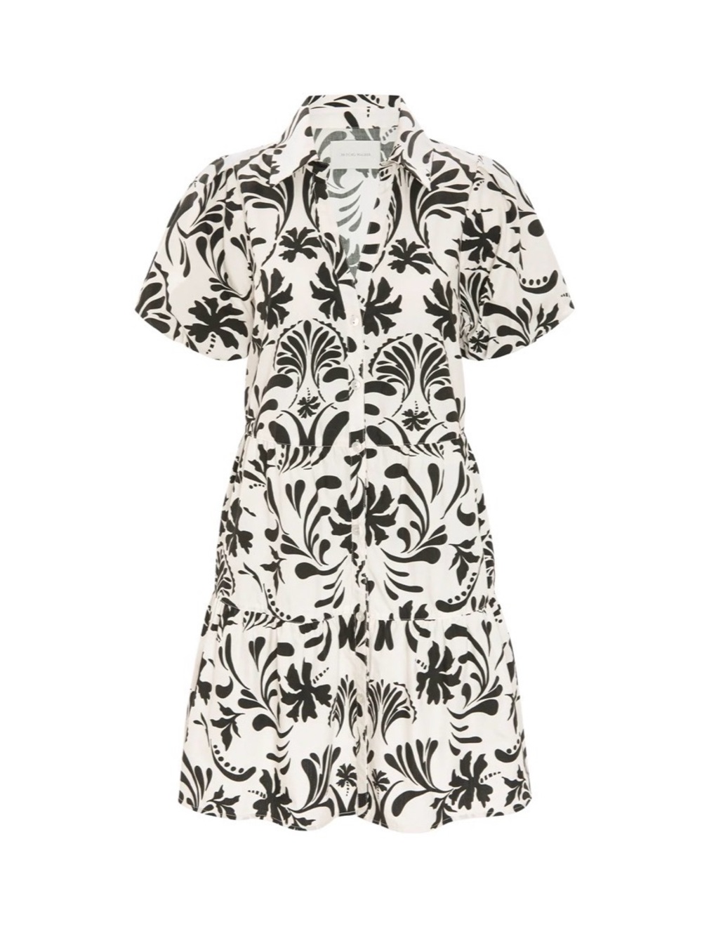Brochu Walker Havana Mini Dress Green and White Floral Print XS